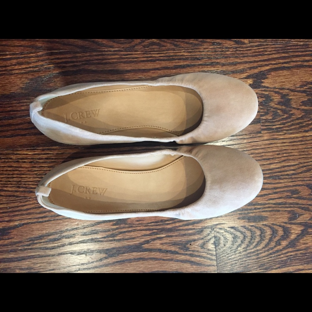 NIB J. Crew suede ballet flats, size 7
